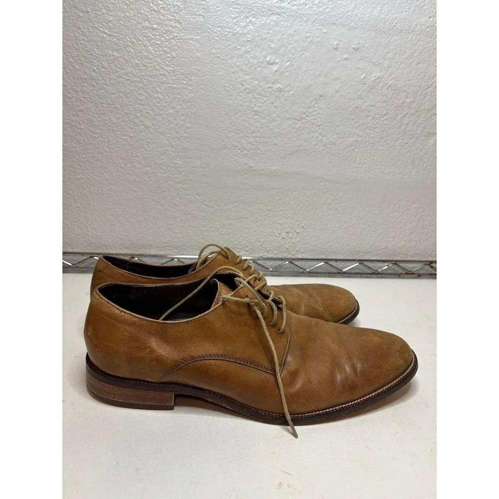 Cole Haan Men's Brown Leather Oxford Dress Shoes Size 10.5 M C12206 Cap Toe